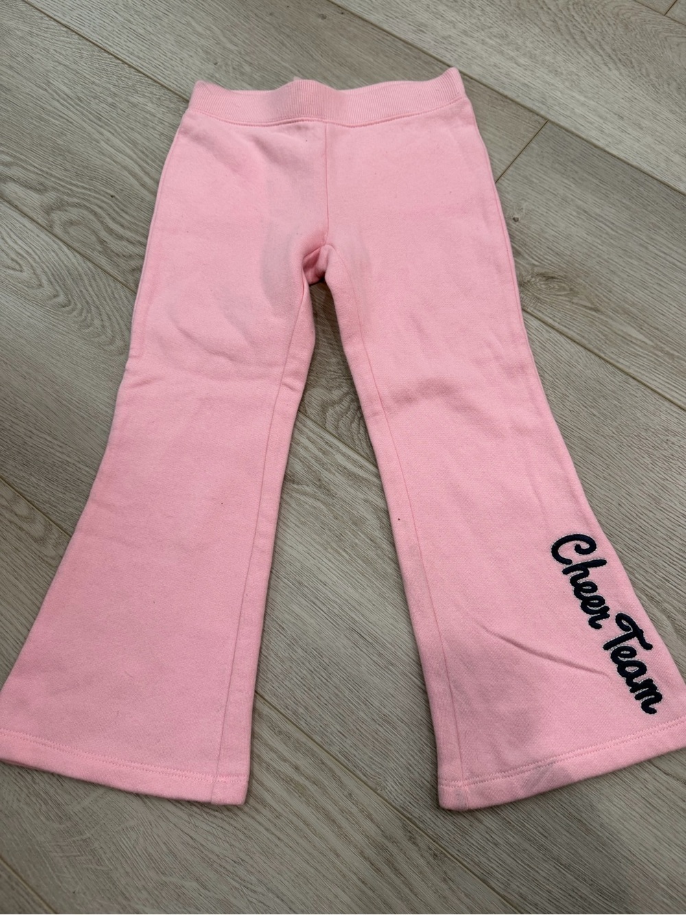 Gymboree Pink Flared Joggers with 'Cheer Team' Script